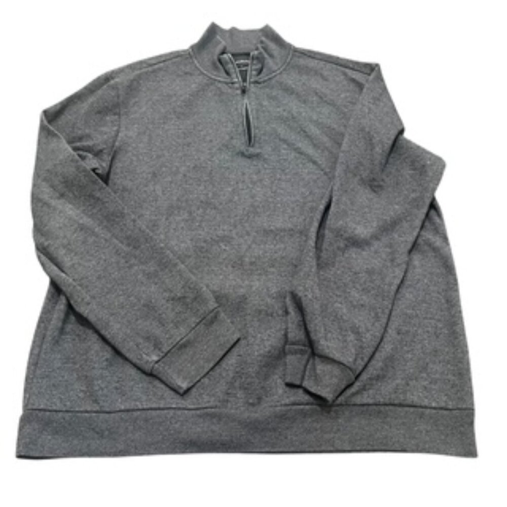 Alfani Men's Quarter Zip Pullover Sweater Size Large Gray Knit lightweight layer - Picture 2 of 13